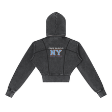 Load image into Gallery viewer, Vintage Washed Cropped Fleece Hoodie