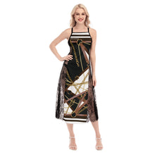 Load image into Gallery viewer, All-Over Print Women's Lace Cami Cross Back Dress