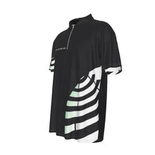 Load image into Gallery viewer, All-Over Print Men's Lapel Zip Short Sleeve POLO