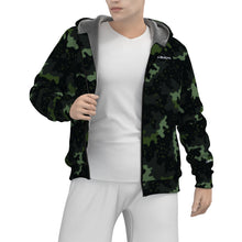 Load image into Gallery viewer, All-Over Print Men's Sherpa Fleece Zip Up Hoodie