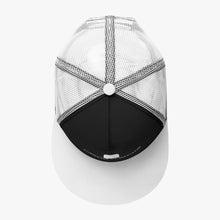 Load image into Gallery viewer, All-Over Print Black Buckle Flat-brimmed Mesh Cap With Box