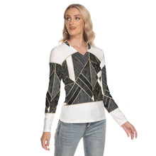 Load image into Gallery viewer, All-Over Print Women's V-Neck Long Sleeves T-Shirt