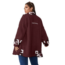 Load image into Gallery viewer, All-Over Print Unisex Borg Fleece Stand-up Collar Coat With Zipper Closure(Plus Size)