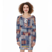 Load image into Gallery viewer, All-Over Print Women's Lace-Up Sweatshirt