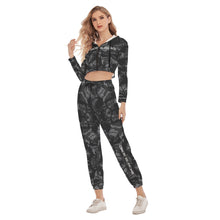 Load image into Gallery viewer, All-Over Print Women's Crop Hoodie Sports Set