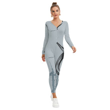 Load image into Gallery viewer, All-Over Print Women's Plunging Neck Jumpsuit