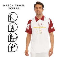 Load image into Gallery viewer, All-Over Print Men's Short Sleeve Polo Shirt With Button Closure