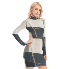 Load image into Gallery viewer, All-Over Print Women's Waist Hollow Hip Dress