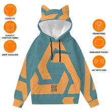 Load image into Gallery viewer, All-Over Print Women’s Hoodie With Decorative Ears