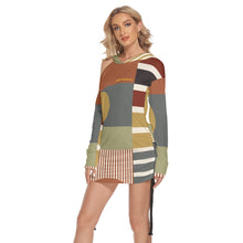 Load image into Gallery viewer, All-Over Print Women's One-shoulder Dress With Waist Shirring