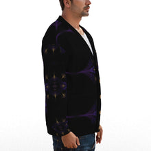 Load image into Gallery viewer, All-Over Print Unisex V-neck Knitted Fleece Cardigan With Button Closure
