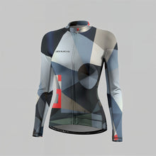 Load image into Gallery viewer, All-Over Print Raglan Women's Cycling Jersey With Long-Sleeve