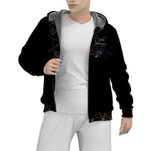 Load image into Gallery viewer, All-Over Print Men's Sherpa Fleece Zip Up Hoodie