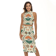 Load image into Gallery viewer, All-Over Print Women's Tank Top & Split High Skirt Set