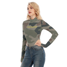 Load image into Gallery viewer, All-Over Print Women's Turtleneck Long Sleeve Jumpsuits