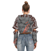 Load image into Gallery viewer, All-Over Print Women's Heavy Fleece Hoodie With Hollow Out Sleeve