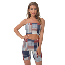Load image into Gallery viewer, All-Over Print Women's Breast Wrap Shorts Suit