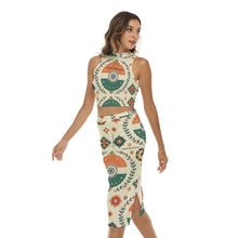 Load image into Gallery viewer, All-Over Print Women's Tank Top & Split High Skirt Set