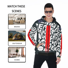Load image into Gallery viewer, All-Over Print Zip Up Hoodie With Pocket