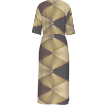 Load image into Gallery viewer, All-Over Print Women's Short Sleeve V-neck Dress