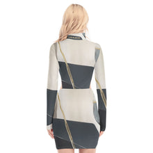 Load image into Gallery viewer, All-Over Print Women's Waist Hollow Hip Dress