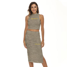 Load image into Gallery viewer, All-Over Print Women's Tank Top & Split High Skirt Set
