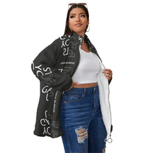 Load image into Gallery viewer, All-Over Print Unisex Borg Fleece Stand-up Collar Coat With Zipper Closure(Plus Size)