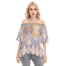 Load image into Gallery viewer, All-Over Print Women's Off-shoulder Flared Sleeves Dress