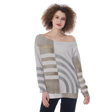 Load image into Gallery viewer, All-Over Print Oversized Women's Off-Shoulder Sweatshirt