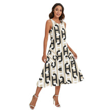 Load image into Gallery viewer, All-Over Print Women's Sleeveless Dress With Diagonal Pocket