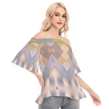 Load image into Gallery viewer, All-Over Print Women's Off-shoulder Flared Sleeves Dress