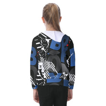 Load image into Gallery viewer, All-Over Print Kid's Zip-up Hoodie With Patch Pocket