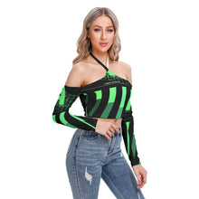 Load image into Gallery viewer, All-Over Print Women's Halter Lace-up Top