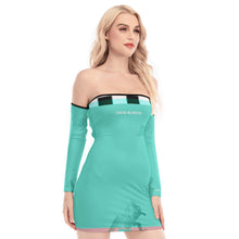 Load image into Gallery viewer, All-Over Print Women's Off-shoulder Back Lace-up Dress