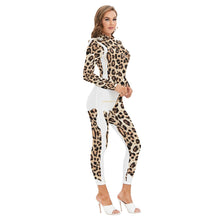 Load image into Gallery viewer, All-Over Print Women's Long-sleeved High-neck Jumpsuit With Zipper