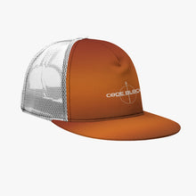Load image into Gallery viewer, All-Over Print Black Buckle Flat-brimmed Mesh Cap With Box