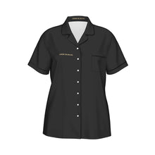 Load image into Gallery viewer, All-Over Print Women's Imitation Silk Pajama Set With Short Sleeve