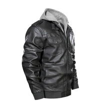 Load image into Gallery viewer, Men's Zip Leather Jacket |DTF