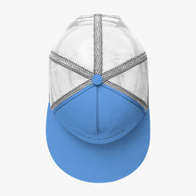 Load image into Gallery viewer, All-Over Print Black Buckle Flat-brimmed Mesh Cap With Box