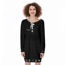 Load image into Gallery viewer, All-Over Print Women's Lace-Up Sweatshirt