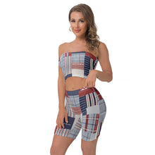 Load image into Gallery viewer, All-Over Print Women's Breast Wrap Shorts Suit