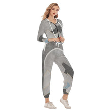 Load image into Gallery viewer, All-Over Print Women's Crop Hoodie Sports Set