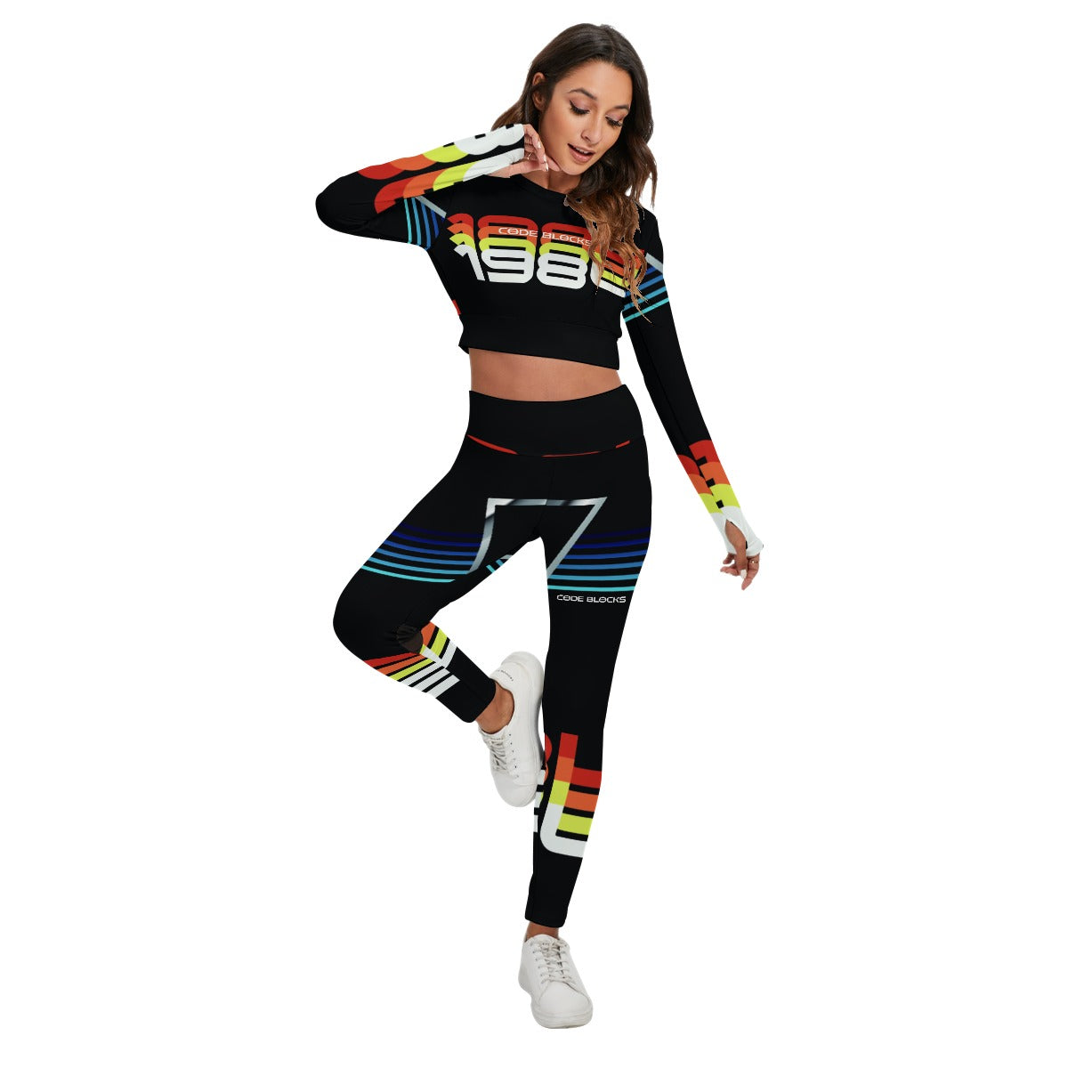 All Over Checkered Printed Sleeveless Top with Legging