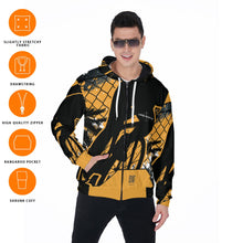 Load image into Gallery viewer, All-Over Print Zip Up Hoodie With Pocket