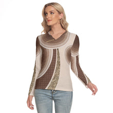 Load image into Gallery viewer, All-Over Print Women's V-Neck Long Sleeves T-Shirt