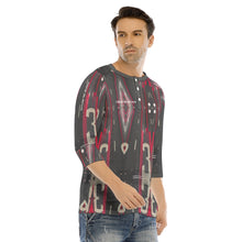 Load image into Gallery viewer, All-Over Print Men's Bracelet Sleeve T-shirt With Button Closure