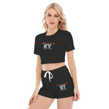 Load image into Gallery viewer, All-Over Print Women's O-neck T-shirt Shorts Suit