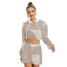 Load image into Gallery viewer, All-Over Print Women's Mirco Fleece Hoodie And Shorts Set