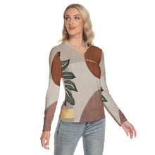 Load image into Gallery viewer, All-Over Print Women's V-Neck Long Sleeves T-Shirt
