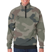 Load image into Gallery viewer, All-Over Print Men's Hidden Half-Zip Placket Hoodie